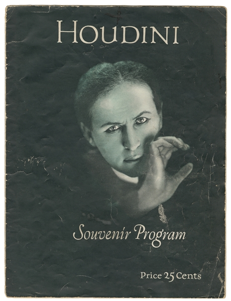  HOUDINI (Erik Weisz, 1874 – 1926). Signed Houdini Final Tou...