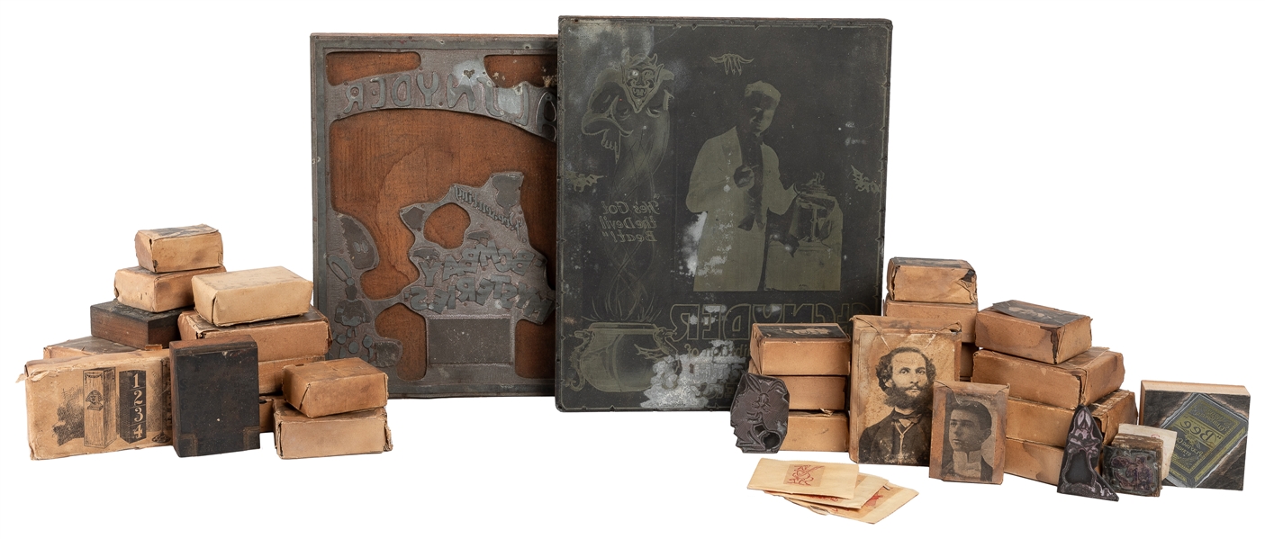  [HOUDINI]. Conjurers Monthly Copper Printing Blocks. Circa...