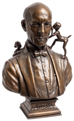  KELLAR, Harry (1849–1922). Bronze Bust of Kellar. Glendale,...
