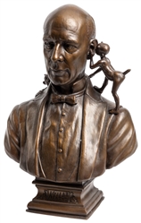  KELLAR, Harry (1849–1922). Bronze Bust of Kellar. Glendale,...