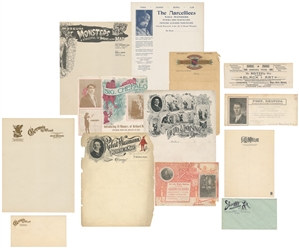  [LETTERHEAD]. Enormous archive of magicians' letterhead. Bu...