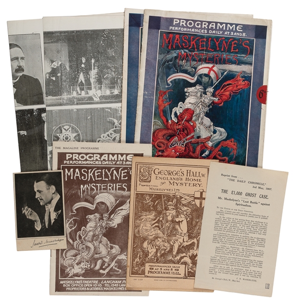  MASKELYNE & DEVANT. Group of Programs and Ephemera. London,...