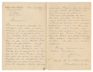  MÉLIÈS, Georges (1861 – 1938). Autograph Letter Signed by G...