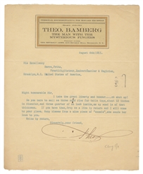  OKITO (Theo. Bamberg, 1875 – 1963). Humorous Okito TLS to F...