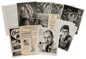  PLATT, John. Group of Johnny Platt Ephemera and Photos. 194...