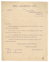 [PUZZLES]. [WWI]. The Lion Vs. The Eagle Puzzle. London: Wi...