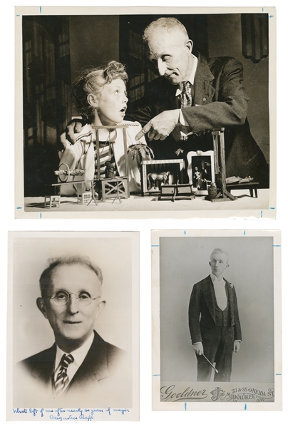  RAPP, Augustus (1871- 1961). Three Photos of Magician Gus R...