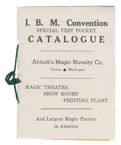  Abbotts I.B.M. Convention Special Vest Pocket Catalogue. [...