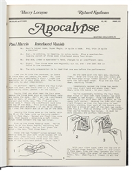  Apocalypse. Harry Lorayne. Monthly. V1 N1 (Jan. 1978) – V14...