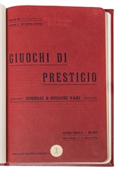  BARELI, Pietro. Giuochi di Prestigio. Milan, 1910. Printed ...
