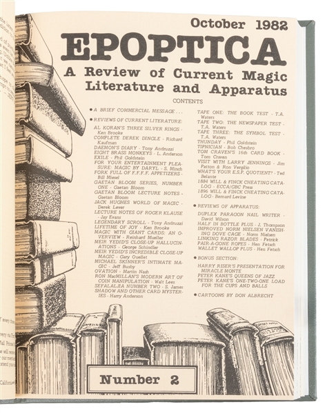  Epoptica. Jeff Busby. Irregular. N1 (May 1982) – N12 (Sept....