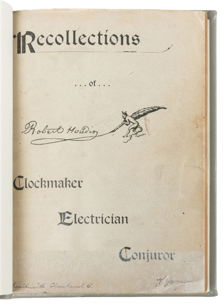  [GERMAIN]. Recollections of Robert-Houdin/Burlingame Catalo...