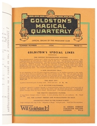  Goldston's Magical Quarterly. Will Goldston. V1 N1 (Summer ...