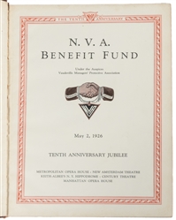  [HOUDINI]. Group of National Vaudeville Artists yearbooks. ...
