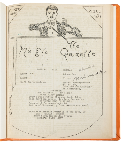  Magic Gazette. Nelmar (Anthony Albino). Monthly. V1 N1 (n.d...