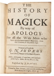  NAUDE, Gabriel (1600 – 53). The History of Magick. By Way o...