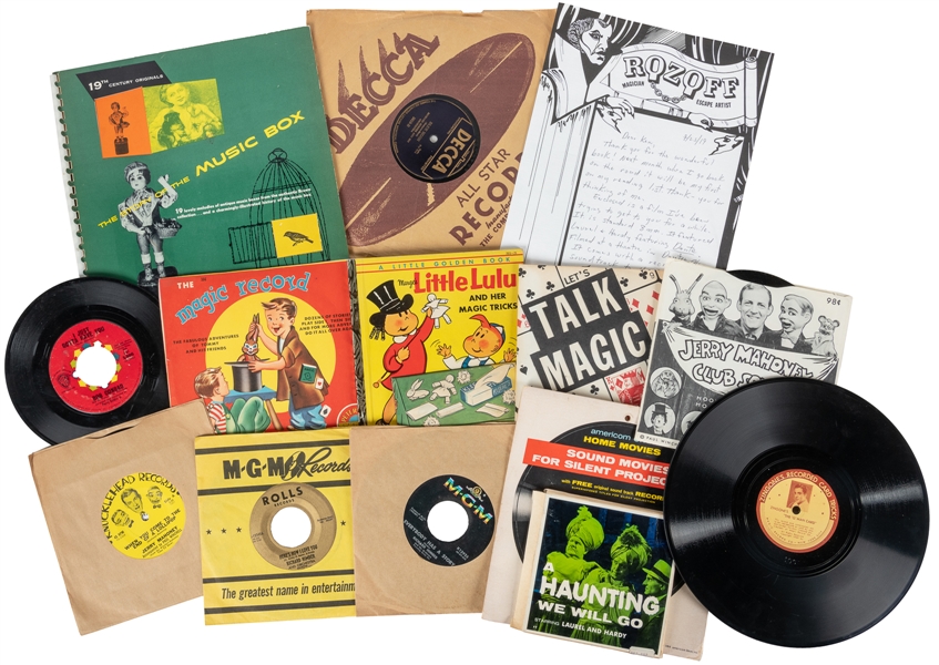  [AUDIO/VISUAL MATERIALS]. Group of magic-related records, t...