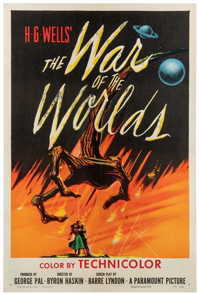  The War of the Worlds. Paramount, 1953. One-sheet (41 x 27"...