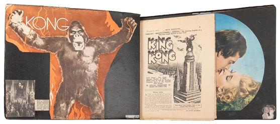  King Kong (1933) Film Ephemera Scrapbook. Oblong 4to scrapb...