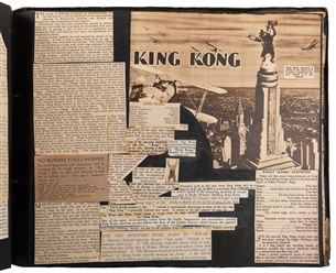  King Kong (1933) Film Ephemera Scrapbook. Oblong 4to scrapb...