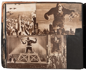  King Kong (1933) Film Ephemera Scrapbook. Oblong 4to scrapb...