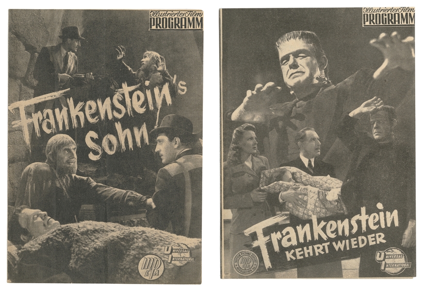  Pair of German Frankenstein cinema programs. German-languag...