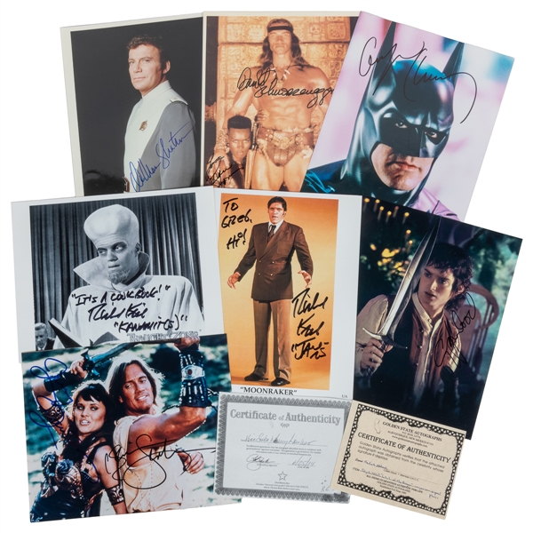  Group of 7 Signed Photos by Fantasy / Science Fiction Actor...