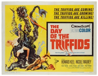  The Day of the Triffids. Allied Artists, 1962. Half-sheet (...