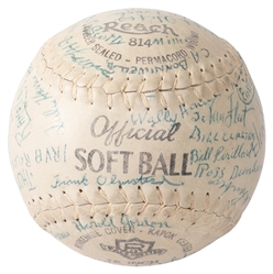  East of Eden (1955) Cast and Crew Signed Softball. A Reach ...