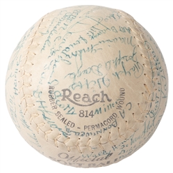  East of Eden (1955) Cast and Crew Signed Softball. A Reach ...