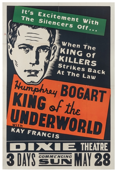  King of the Underworld. Warner Bros., 1939. Silkscreen post...