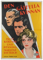  Three Loves. Terra-Filmverleih, 1929. Swedish one-sheet (39...