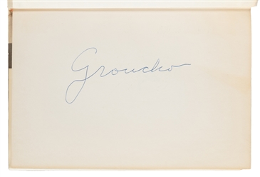  MARX, Groucho (1890-1977). Three Books, One Signed by Grouc...