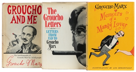  MARX, Groucho (1890-1977). Three Books, One Signed by Grouc...