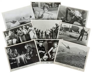 James Bond Group of Movie Stills. Including nine Thunderbal...