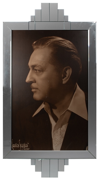  John Barrymore Oversize Inscribed Lobby Photo in Art Deco F...
