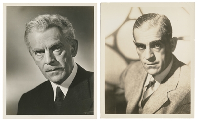  Boris Karloff. Group of 4 photographs. 1940s-50s. Including...