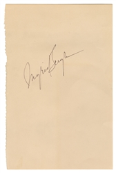  BERGMAN, Ingrid (1915-1982). Signed Page. [N.p., n.d.] Blan...