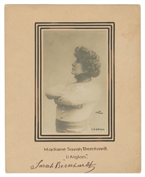  BERNHARDT, Sarah (1844-1923). Signed Souvenir Imperial Cabi...