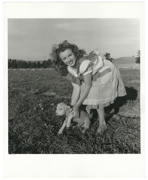  (MONROE, Marilyn). Norma Jeane Dougherty in Pinafore Dress ...