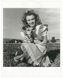  (MONROE, Marilyn). Norma Jeane Dougherty in Pinafore Dress ...