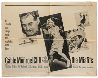  The Misfits. United Artists, 1961. Half-sheet (22 x 28") po...