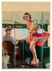  [PIN-UP]. Group of 6 pin-up prints. Including: three calend...