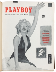  [PLAYBOY]. Group of bound Playboy magazines, including Vol....