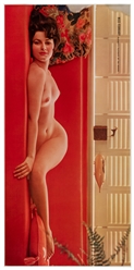  [PLAYBOY]. Group of 51 Playmate centerfold prints. Circa 19...