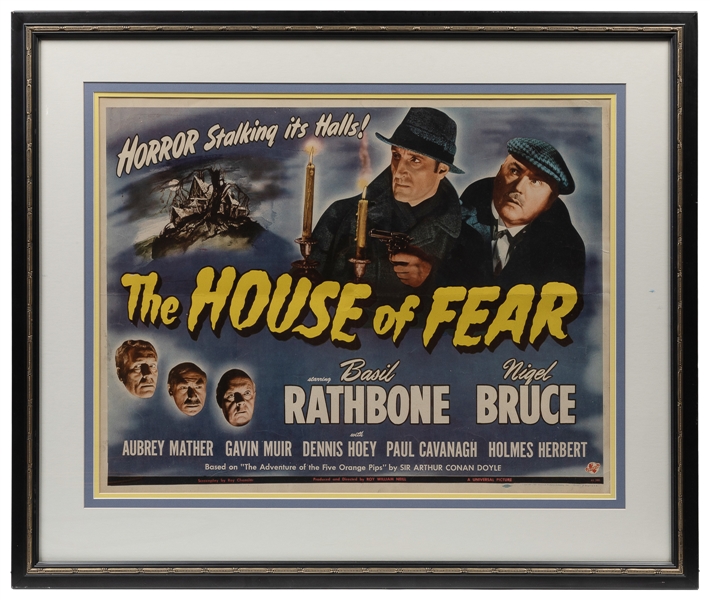  [MOVIE POSTERS]. [SHERLOCK HOLMES]. The House of Fear / Hor...