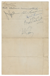  [SHERLOCK HOLMES]. Universal Studio Café Menu Signed by Bas...