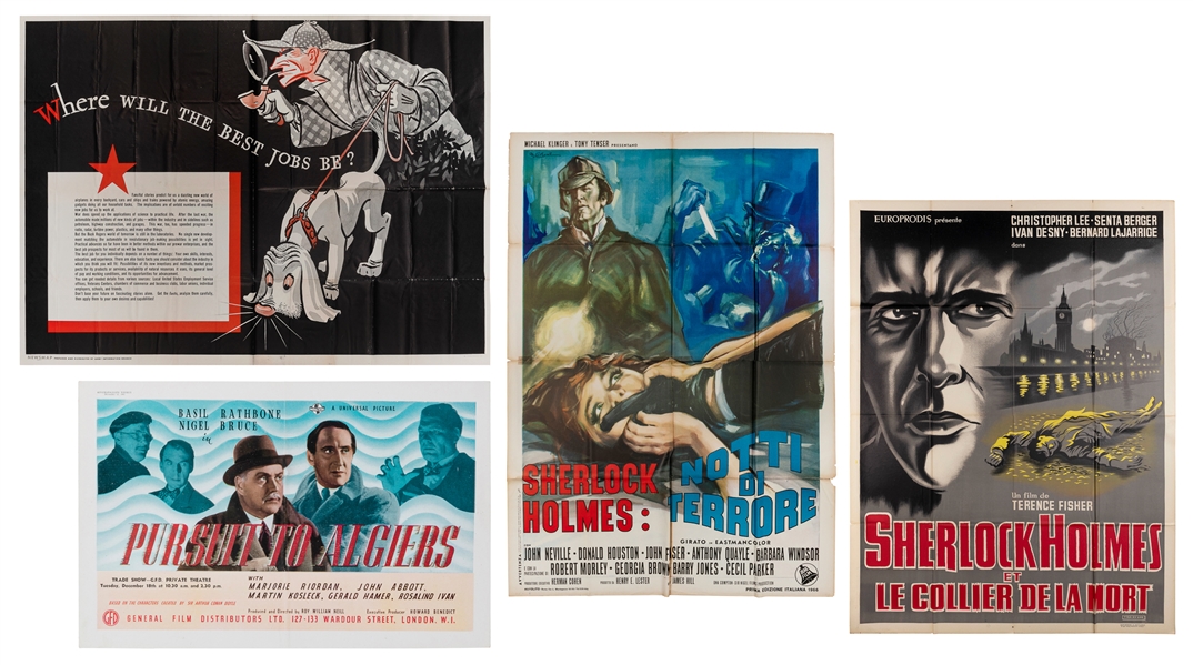  [MOVIE POSTERS]. [SHERLOCK HOLMES]. Large Group of Foreign ...