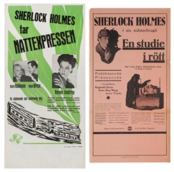  [MOVIE POSTERS]. [SHERLOCK HOLMES]. Large Group of Foreign ...