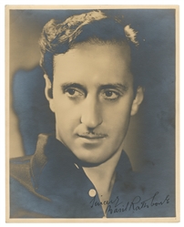  RATHBONE, Basil (1892-1967). Signed Photograph. Circa 1930s...